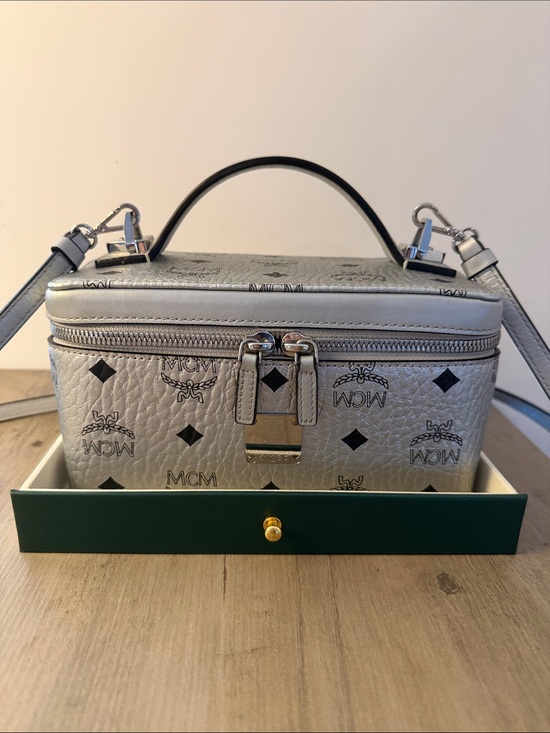 MCM Handbags - MCM Rockstar Silver Vanity Handbag with OG Strap and COA